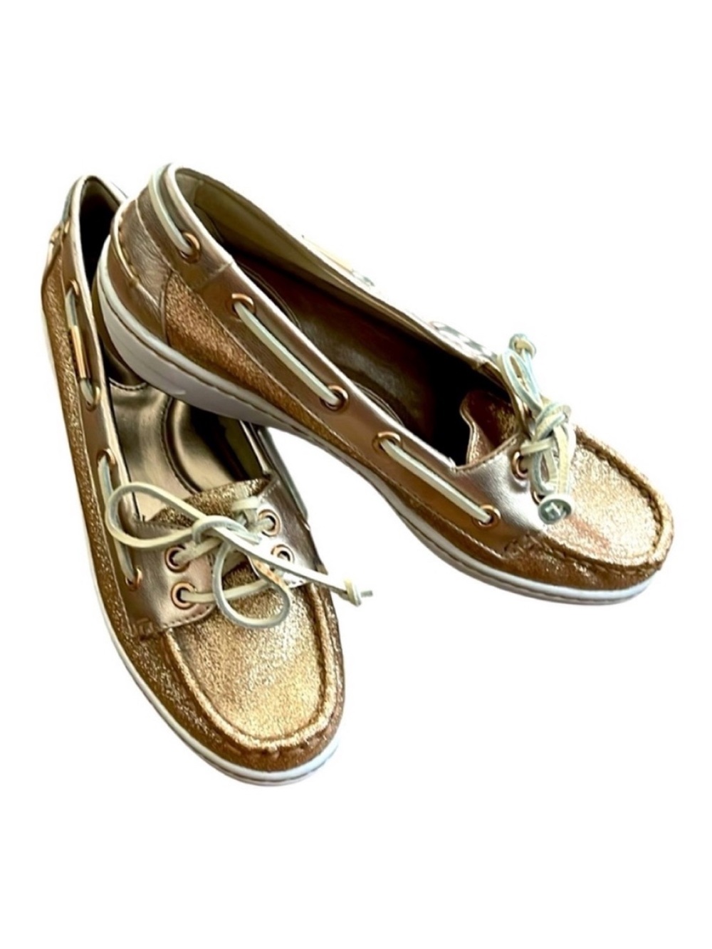 COACH Richelle Loafer Boat
Glitter Gold Sz 7B W - Picture 1 of 14